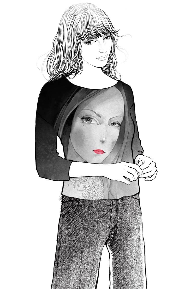Bluzka kobieca Julia - grafika