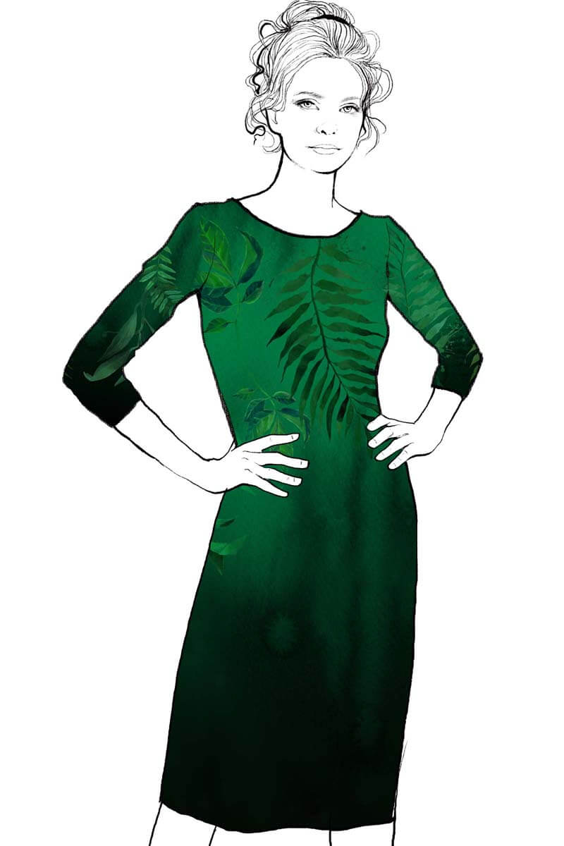 Sukienka midi Mimozami - grafika